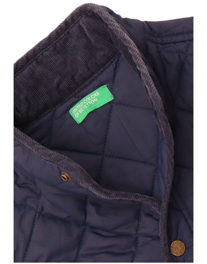 Γυναικείο καπιτονέ μπουφάν Benetton UK 10 Small Navy Blue