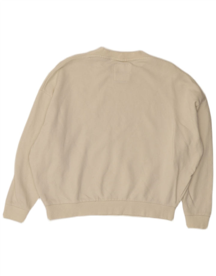 Superdry Γυναικεία φούτερ με μεγάλο μέγεθος Crop Jumper UK 8 Small Off White