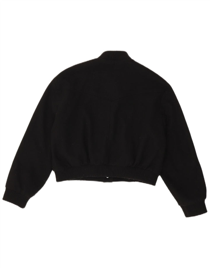 Γυναικείο μπουφάν ZARA Oversized Crop Bomber UK 10 Small Black Polyester
