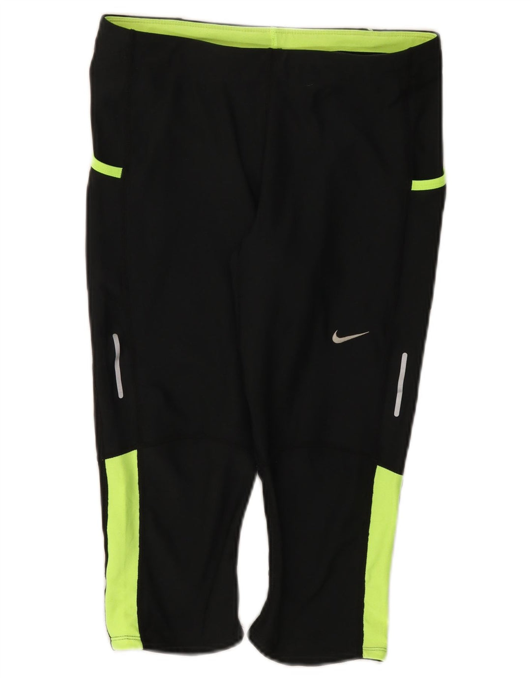 Γυναικεία κολάν Nike Dri Fit Capri UK 12 μεσαίου μαύρου χρώματος πολυεστέρας