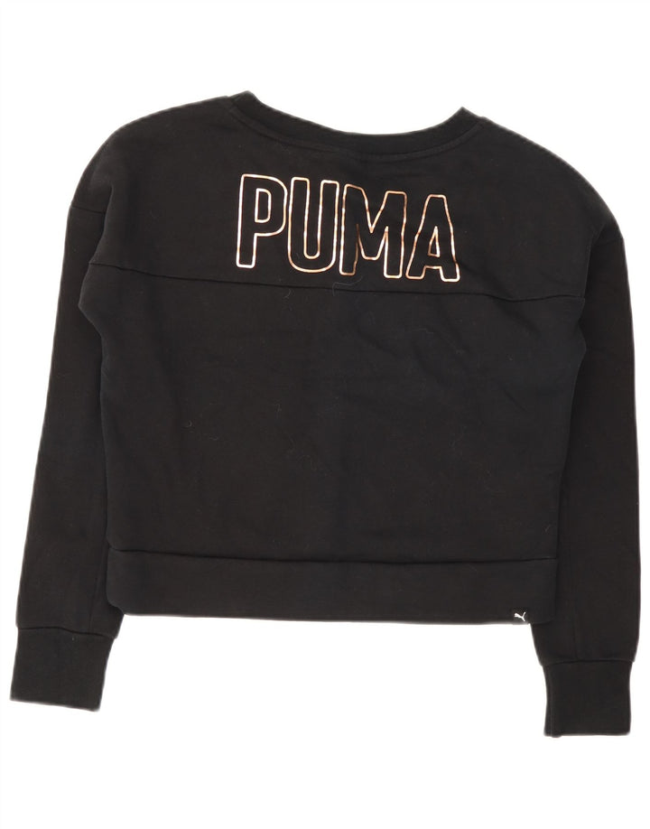 Γυναικεία φούτερ Puma Crop Jumper UK 12 Medium Black Cotton