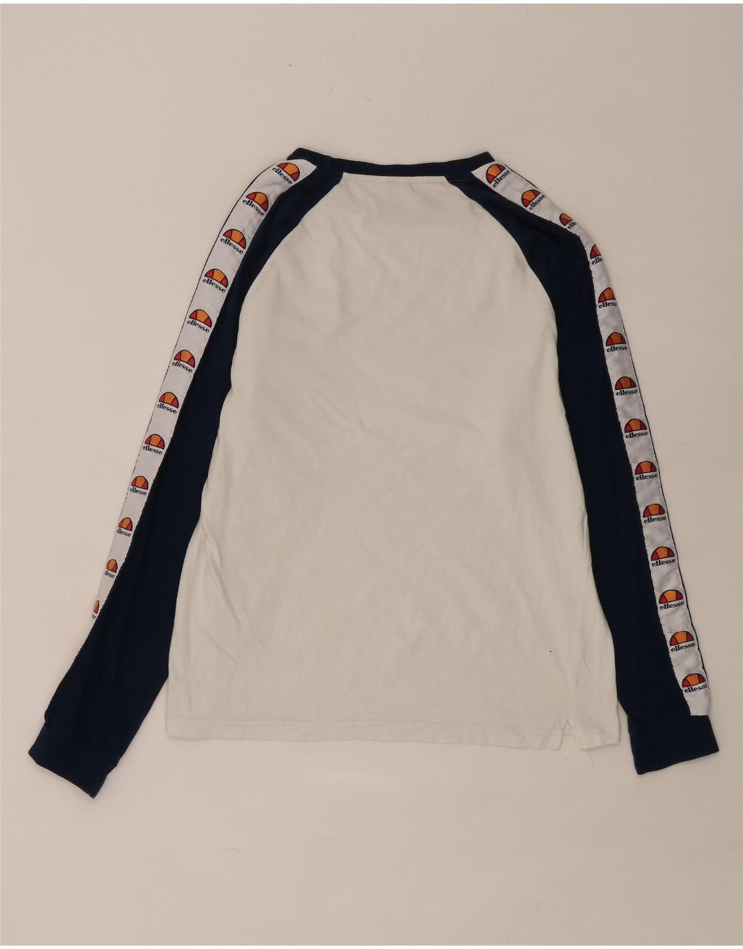 ELLESSE Ανδρικό γραφικό μπλουζάκι μακρυμάνικο μεσαίο λευκό βαμβακερό