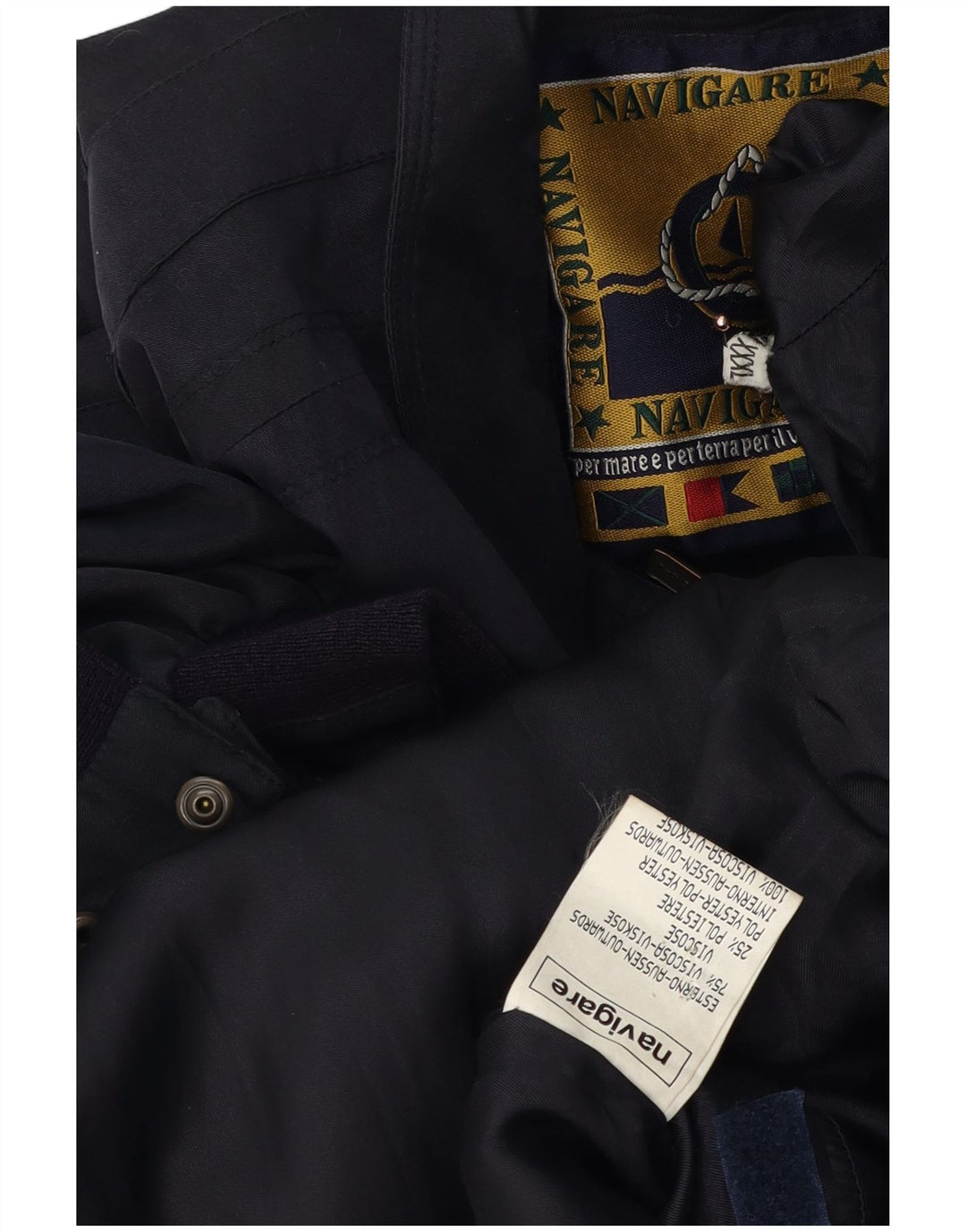 Ανδρικό μπουφάν NAVIGARE Bomber UK 46 3XL Navy Blue Viscose