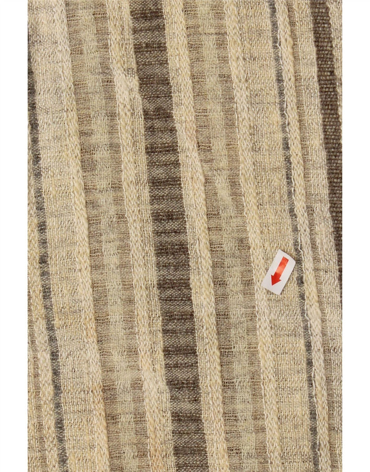 COBRA Womens 3 Button Blazer Jacket UK 20 2XL Beige Striped Viscose Vintage Cobra and Second-Hand Cobra from Messina Hembry 