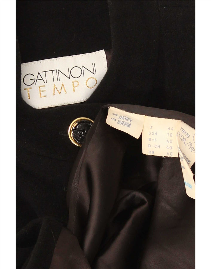 Gattinoni Γυναικείο Παλτό Poncho IT 44 Medium Black Geometric Acetate