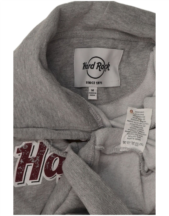 HARD ROCK CAFE Γυναικείο Βερολίνο Graphic Hoodie Jumper UK 14 Medium Grey