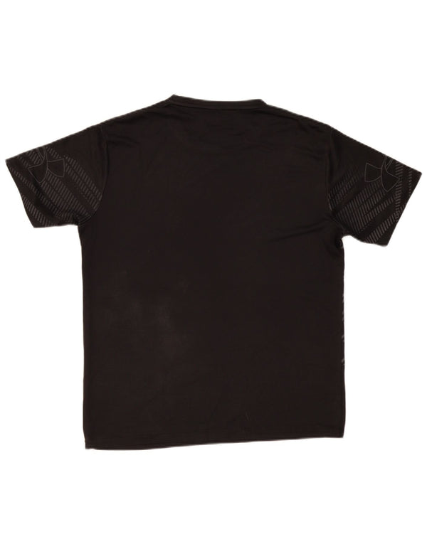 Under Armour Γυναικείο Heat Gear Graphic T-shirt Top UK 16 Large Black ριγέ