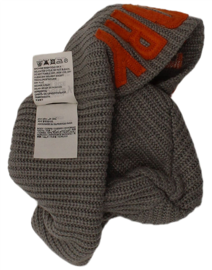 Superdry Ανδρικό γραφικό πλεκτό καπέλο Beanie One Size Γκρι ακρυλικό λογότυπο
