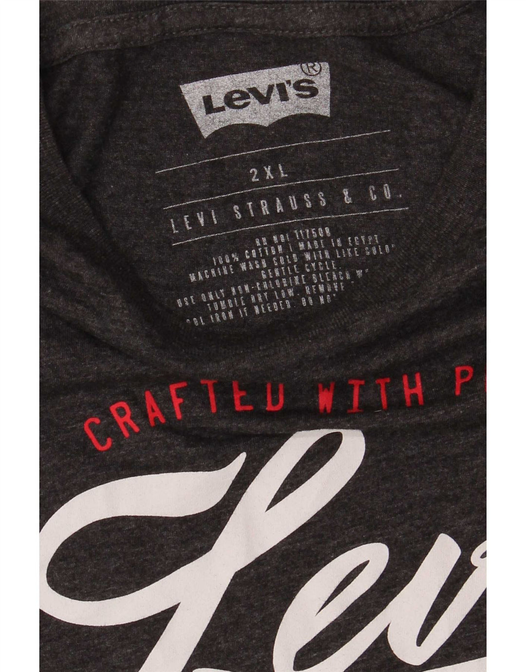 Ανδρικό γραφικό T-Shirt Levi's Top 2XL Γκρι βαμβακερό