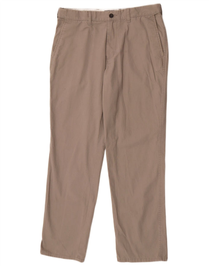 Marks & Spencer Ανδρικό παντελόνι Chino με κανονική εφαρμογή W34 L31 Γκρι βαμβακερό