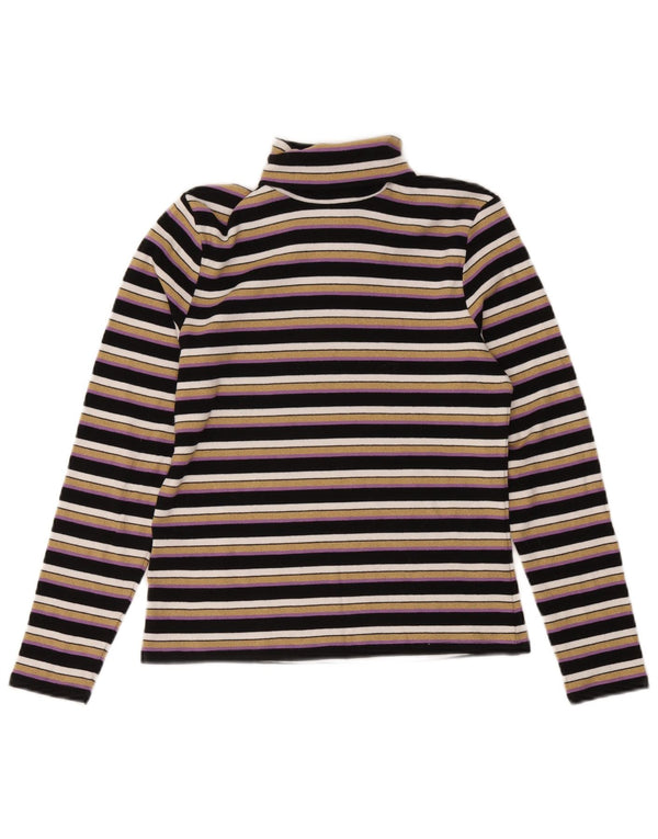 Marks & Spencer Womens Top Long Sleeve UK 14 Medium Multicoloured Striped