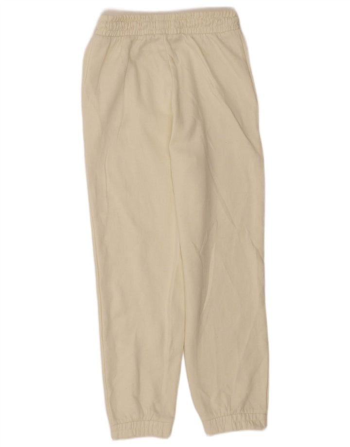 Zara Γυναικεία αθλητική φόρμα παντελόνι Joggers UK 12 Medium White Polyester