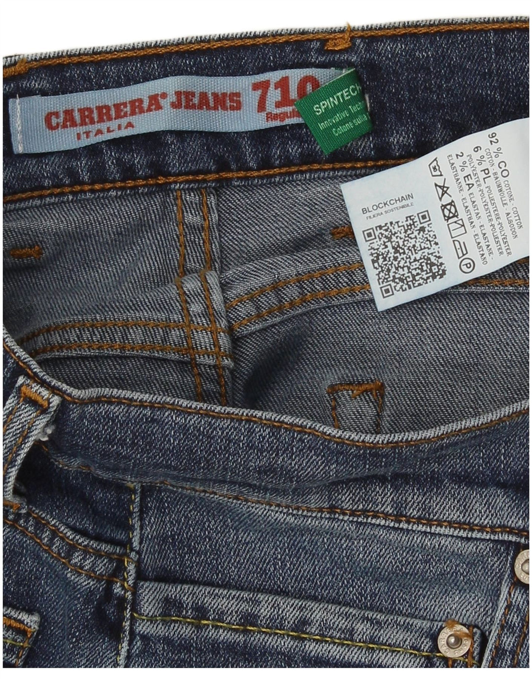 Carrera Mens 710 Regular Fit Slim Jeans W32 L33 Μπλε βαμβακερό