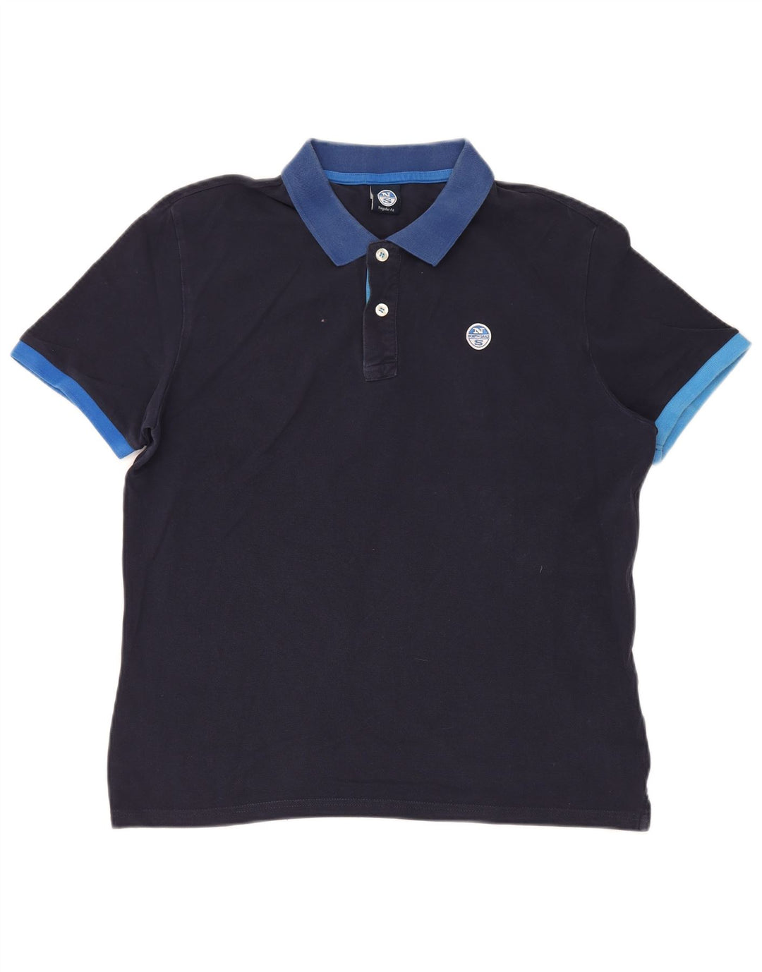 NORTH SAILS Mens Polo Shirt Medium Navy Blue Cotton