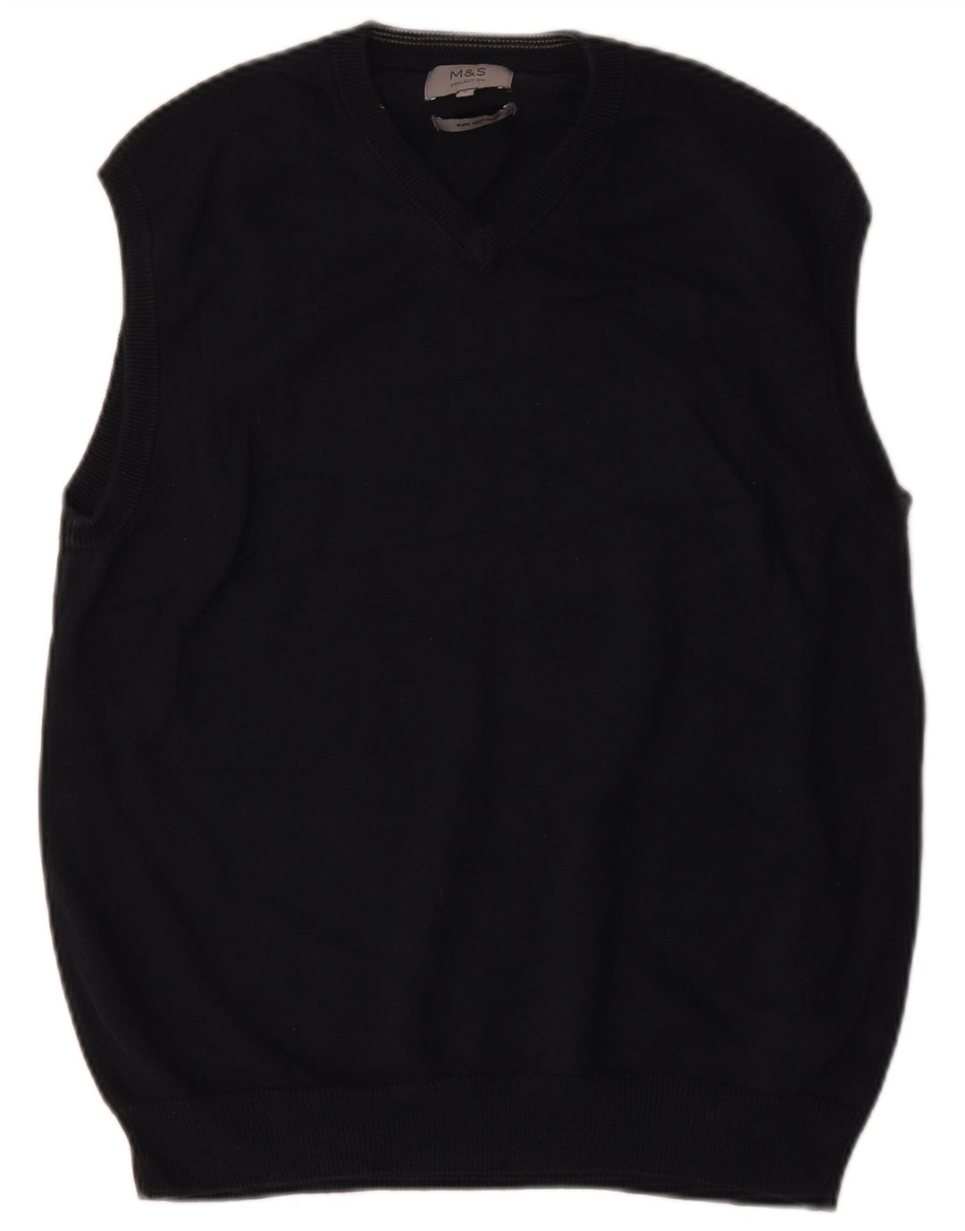 Marks & Spencer Ανδρικό γιλέκο Tank Top Large Navy Blue Cotton