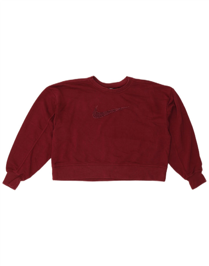 Γυναικεία φούτερ NIKE γραφικών υπερμεγέθης, Jumper UK 10 Small Maroon