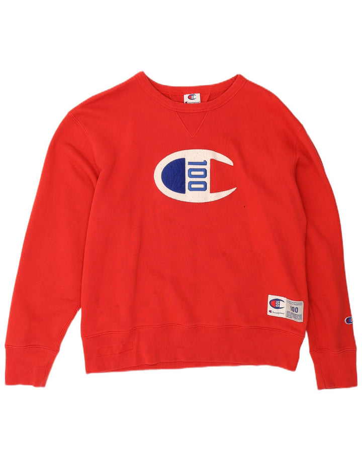 Ανδρικό Φούτερ Champion Graphic Jumper Μεγάλο κόκκινο βαμβακερό