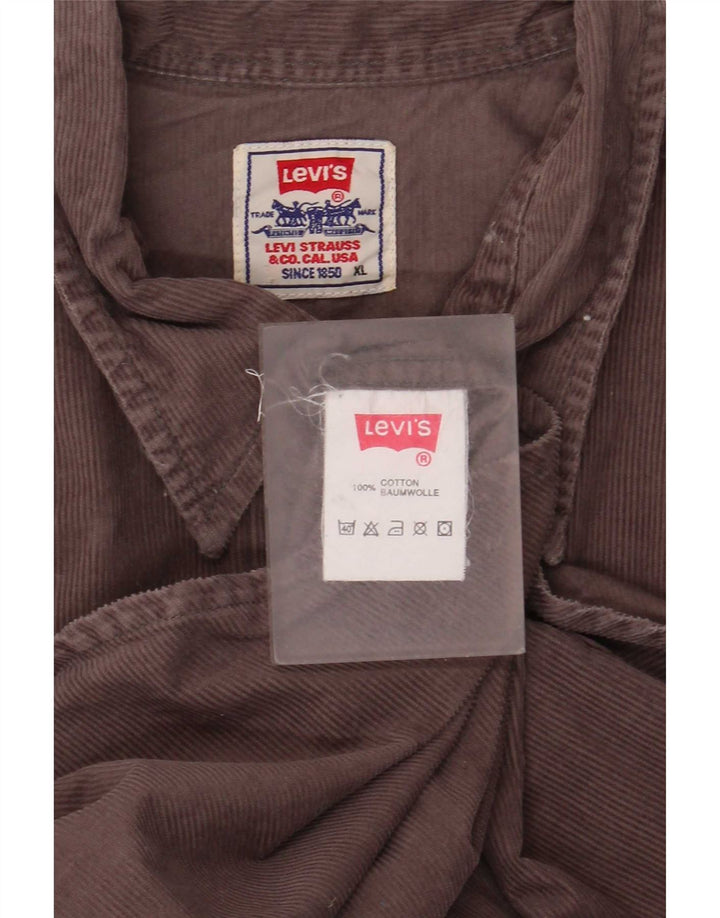 Ανδρικό κοτλέ πουκάμισο Levi's XL Καφέ βαμβακερό