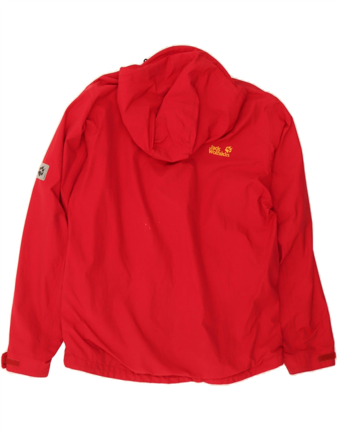 JACK WOLFSKIN Mens Hooded Windbreaker Jacket UK 34 Small Red Polyamide Vintage Jack Wolfskin and Second-Hand Jack Wolfskin from Messina Hembry 