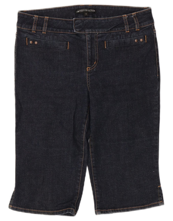 Marks & Spencer Γυναικείο τζιν σορτς βερμούδα UK 8 Small W30 Navy Blue Cotton