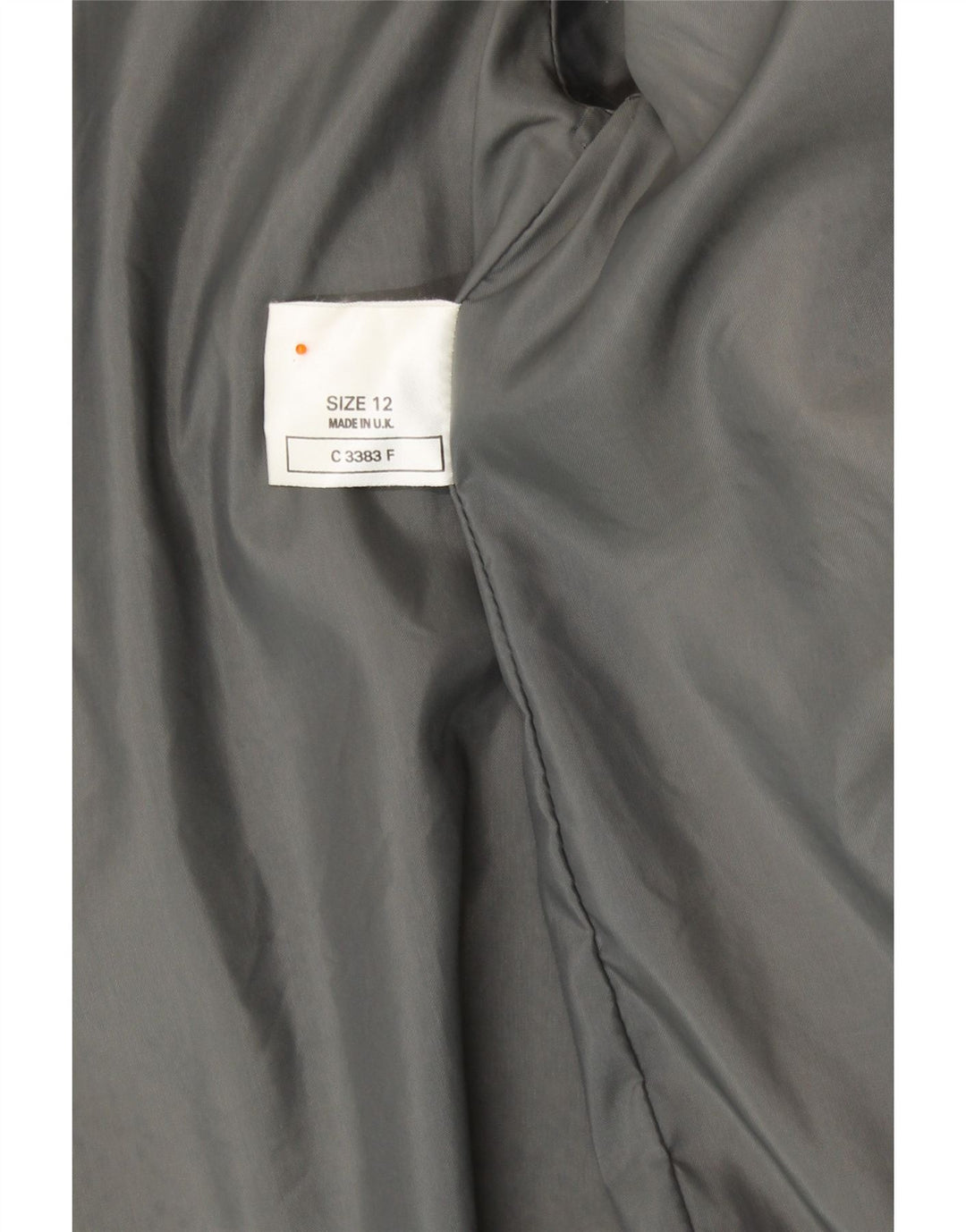 VINTAGE Γυναικείο παλτό από ψεύτικη γούνα UK 12 μεσαίο ασημί ριγέ Modacryl