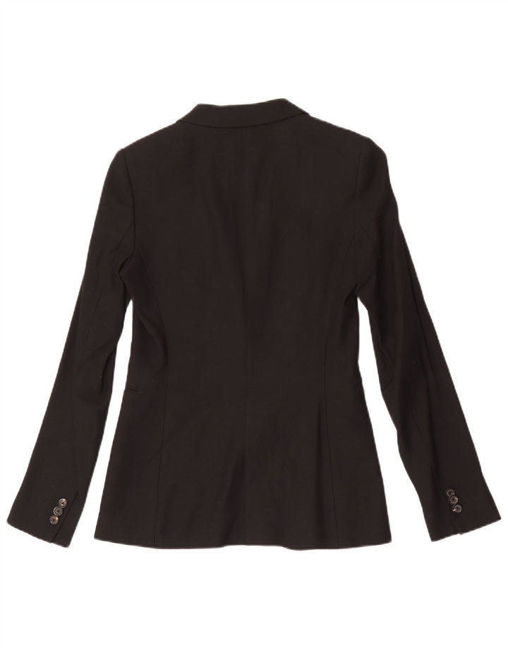 MASSIMO DUTTI Γυναικείο μπουφάν σακάκι με 1 κουμπί EU 34 XS μαύρο μαλλί