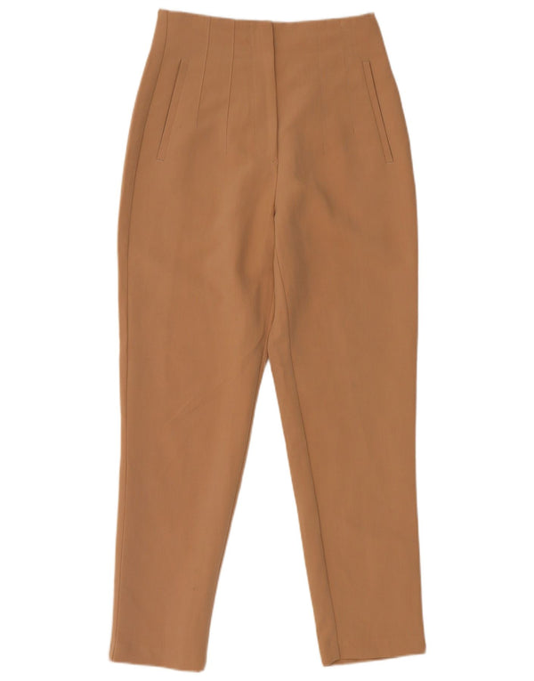 Zara Γυναικείο κωνικό παντελόνι Chino Small W26 L26 Brown Polyester