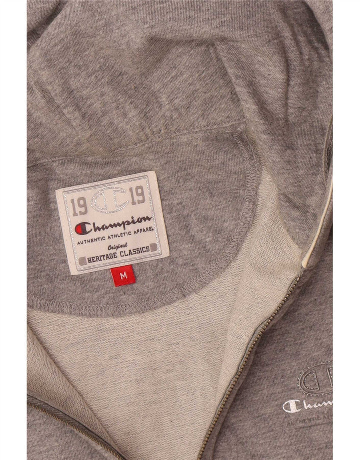 Champion Womens Heritage Classics Zip Hoodie πουλόβερ UK 14 Medium Grey