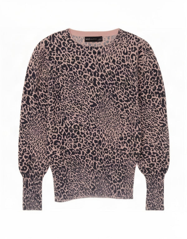 Marks & Spencer Γυναικείο πουλόβερ με λαιμόκαυστο UK 10 Small Pink