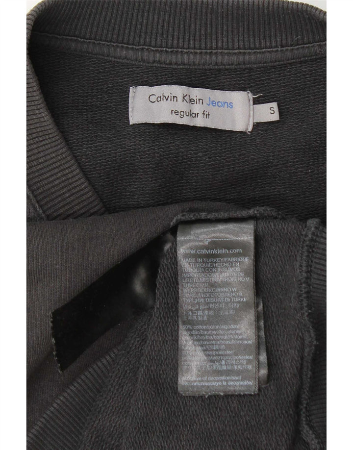 Calvin Klein Jeans Ανδρικό φούτερ με κανονική εφαρμογή πουκάμισο μικρό γκρι βαμβακερό