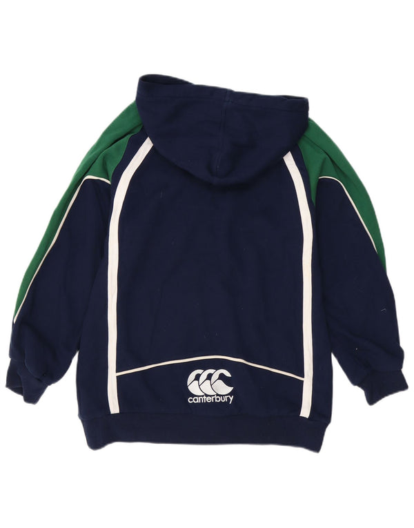 Canterbury Boys IRFU Hoodie Jumper 13-14 Years Navy Blue Colourblock