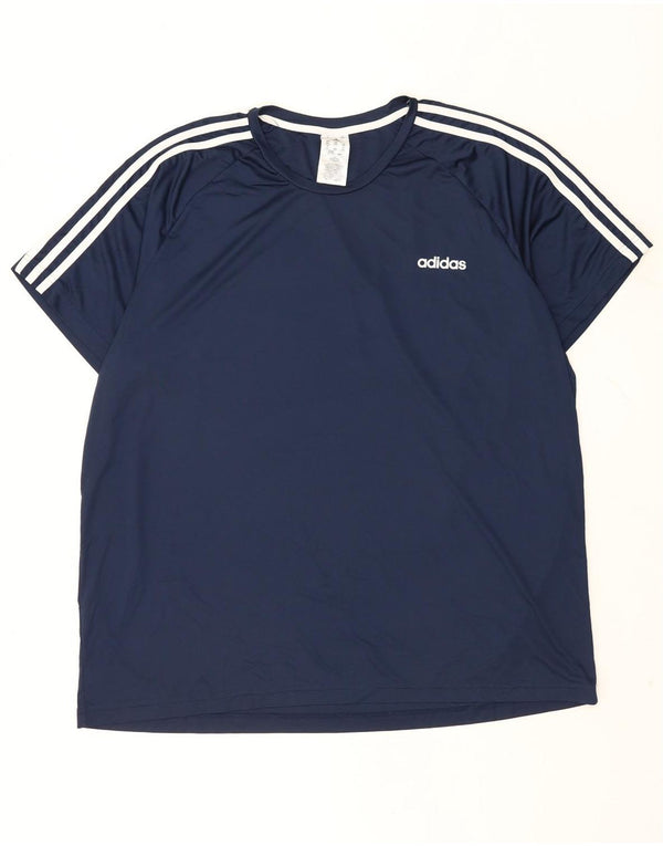 Adidas Ανδρικό T-Shirt Aeroready Top 2XL Navy Blue Polyester