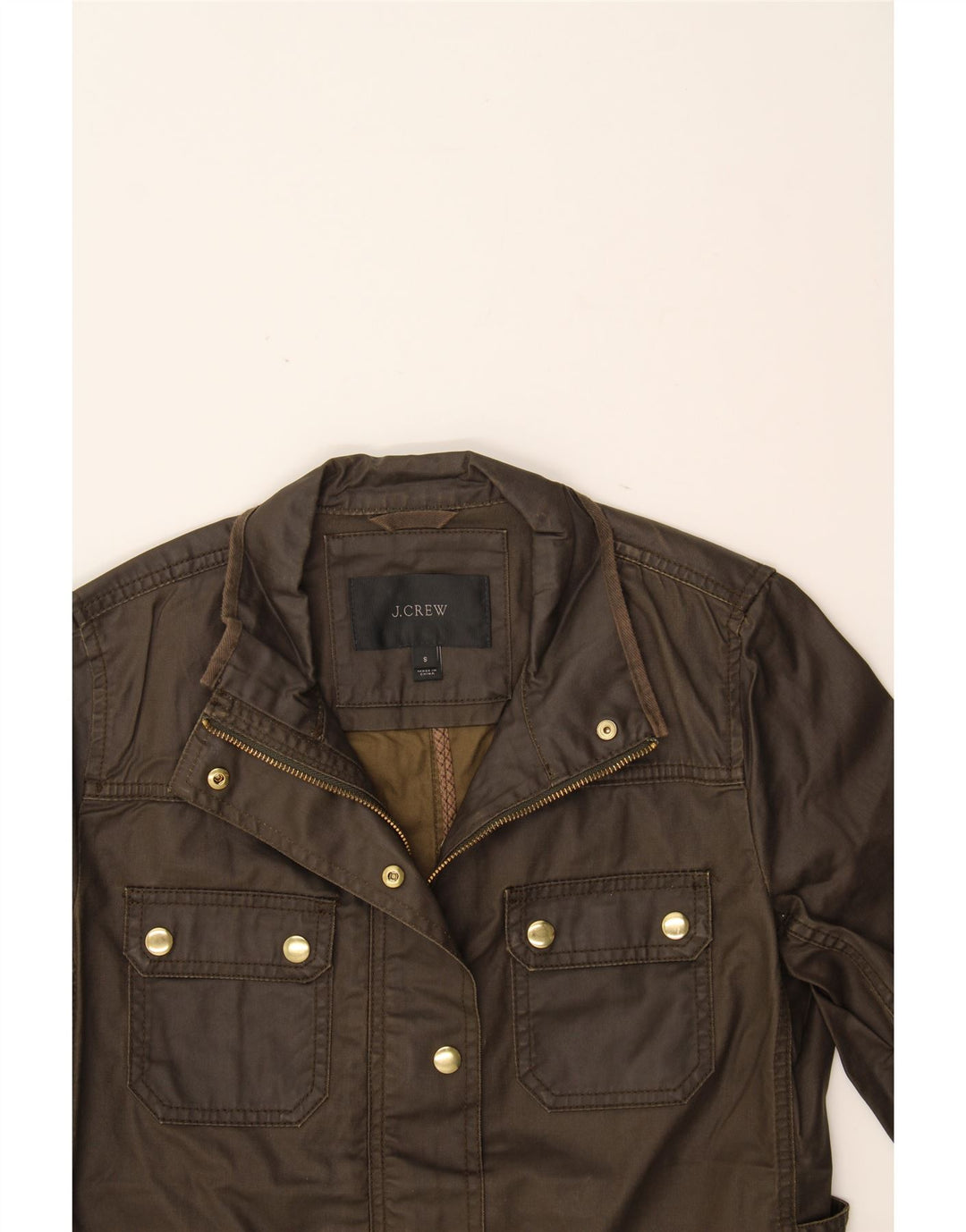 J. CREW Γυναικείο Utility Jacket UK 10 Small Brown Βαμβακερό