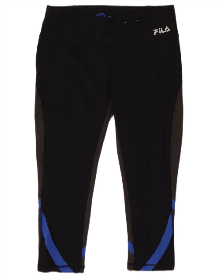 Fila Γυναικεία κολάν Capri UK 14 Medium Black Colourblock Polyester