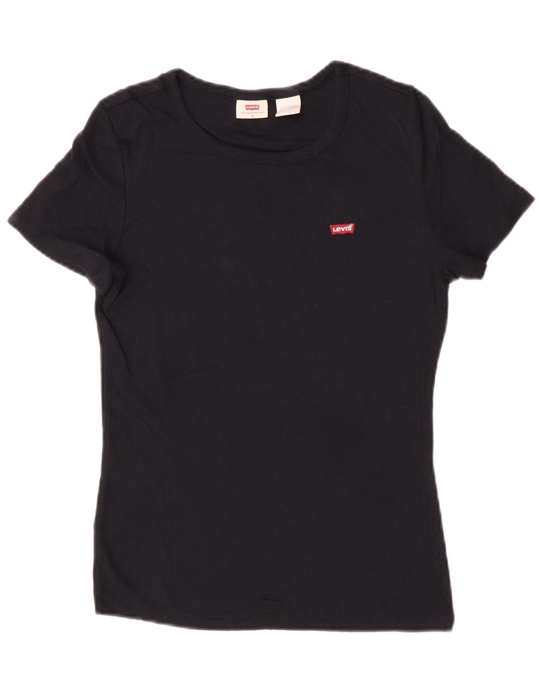 Γυναικείο T-Shirt Levi's Top UK 12 μεσαίο μαύρο βαμβακερό