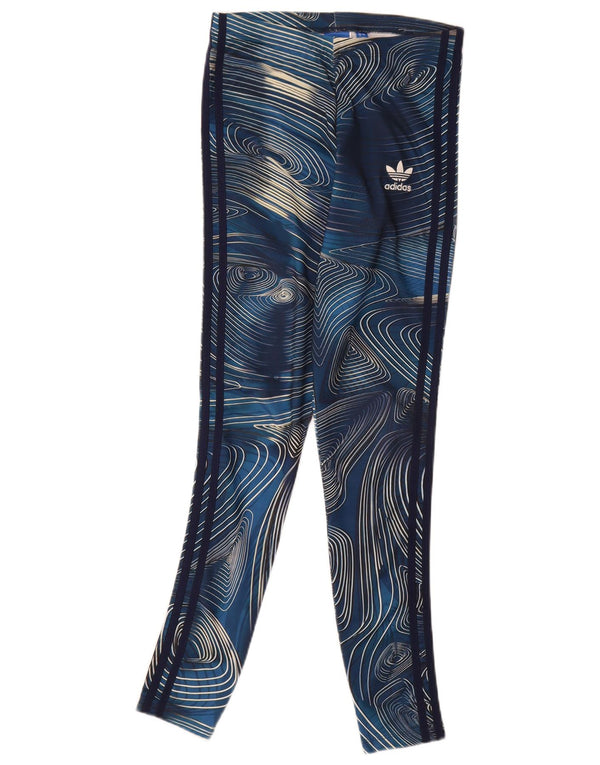 Γυναικείο κολάν Adidas Abstract Pattern UK 8 Small Navy Blue Polyester