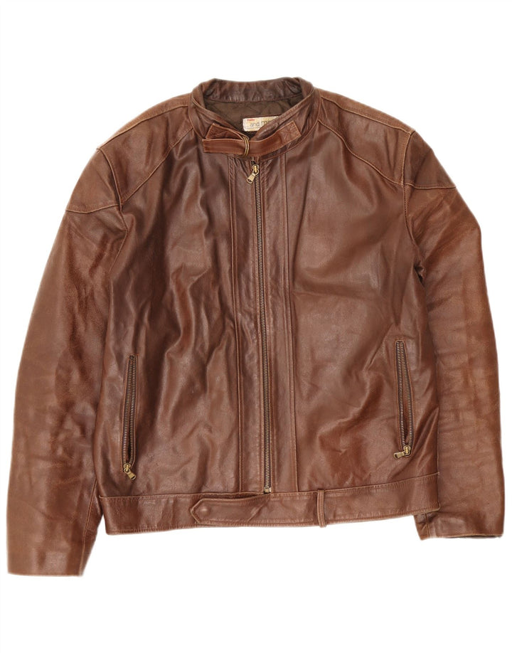Bata Ανδρικό Δερμάτινο Μπουφάν IT 52 XL Καφέ Δερμάτινο