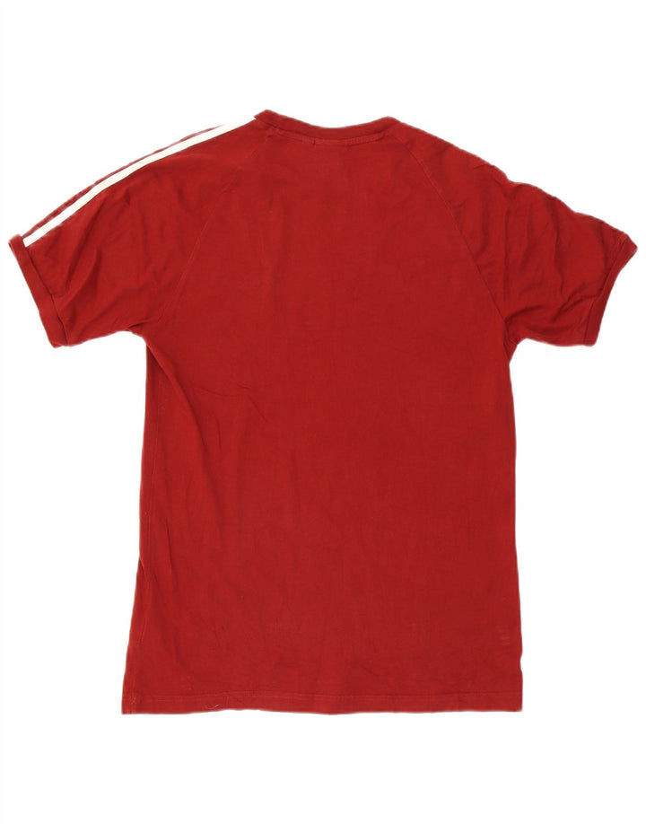 Ανδρικό T-Shirt Adidas Top από μεσαίο μπορντό βαμβάκι