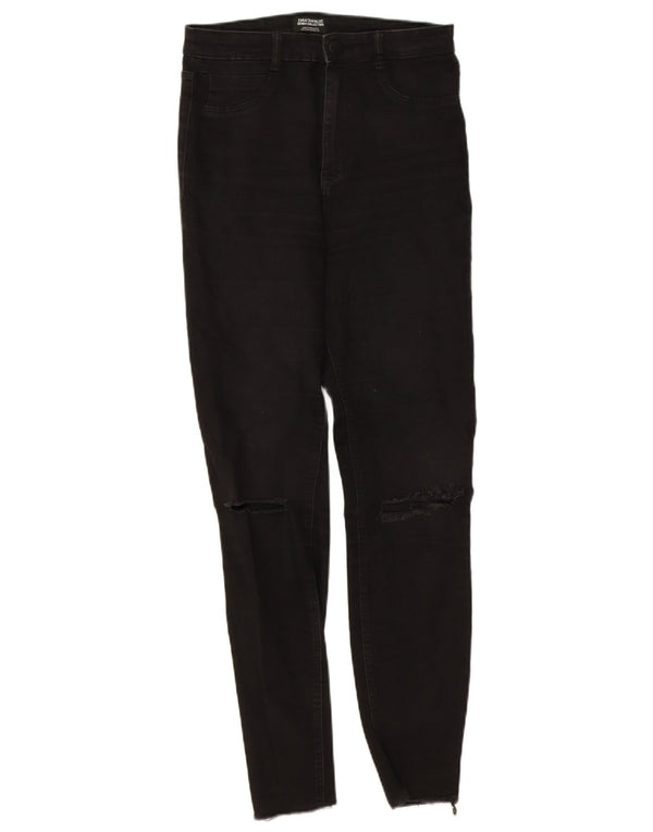 Zara Womens Trafaluc Distressed Skinny Jeans EU 40 Medium W30 L27 Black