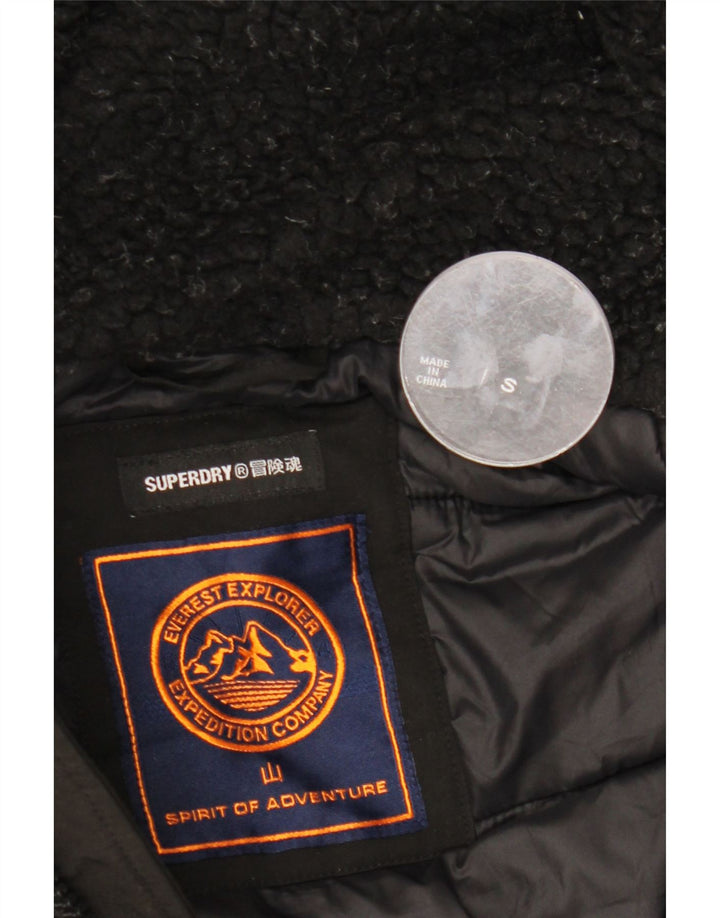Superdry Ανδρικό μπουφάν με κουκούλα UK 36 Small Black