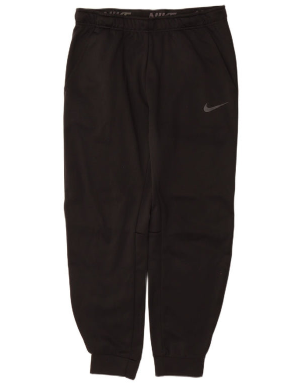 NIKE Mens Therma-Fit Tracksuit Trousers Joggers Large Black Polyester