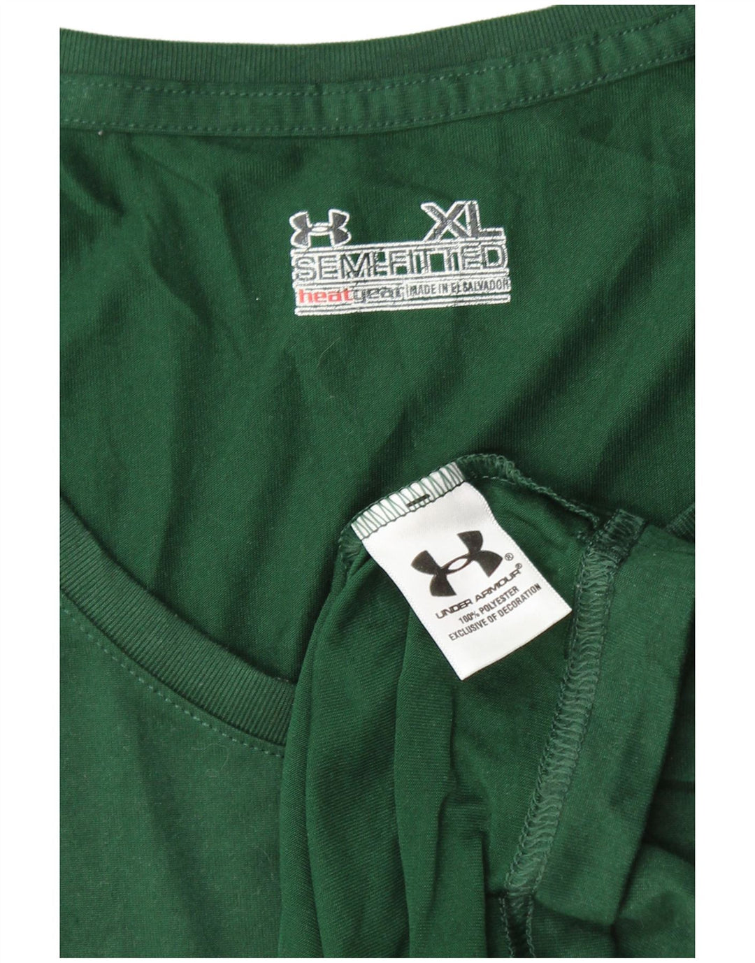 Γυναικείο μπλουζάκι θερμότητας UNDER Armour Top UK 18 XL Πράσινο πολυεστέρα