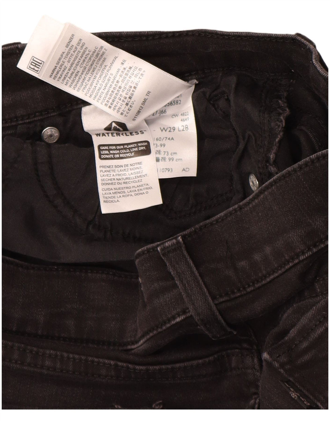 Γυναικείο τζιν Levi's Classic Fit Straight W29 L28 μαύρο βαμβακερό