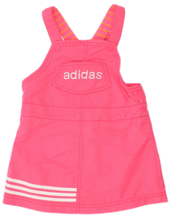 Adidas Girls Graphic Dungaree Φόρεμα 2-3 ετών Ροζ Πολυεστέρας