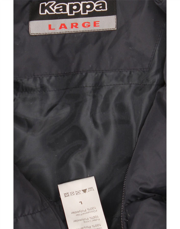 KAPPA Ανδρικό γραφικό μπουφάν UK 40 Large Navy Blue Polyester