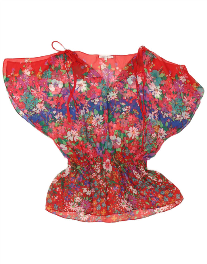 Replay Γυναικεία Μπλούζα Τοπ UK 14 Medium Red Floral Polyester
