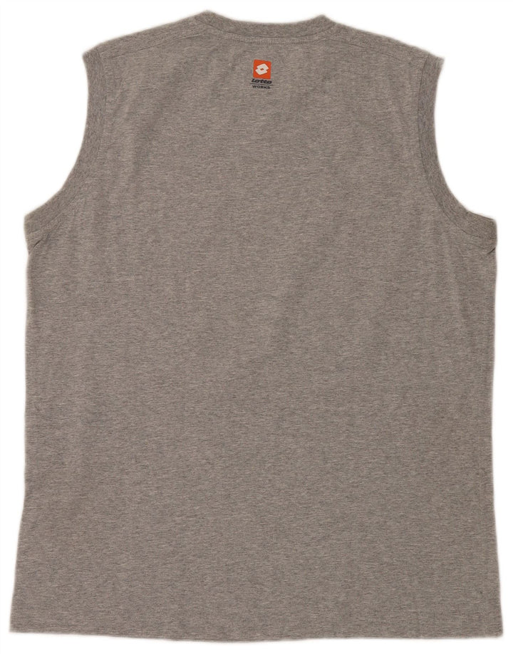 Lotto Mens Graphic Vest Top UK 40/42 Large Grey Cotton