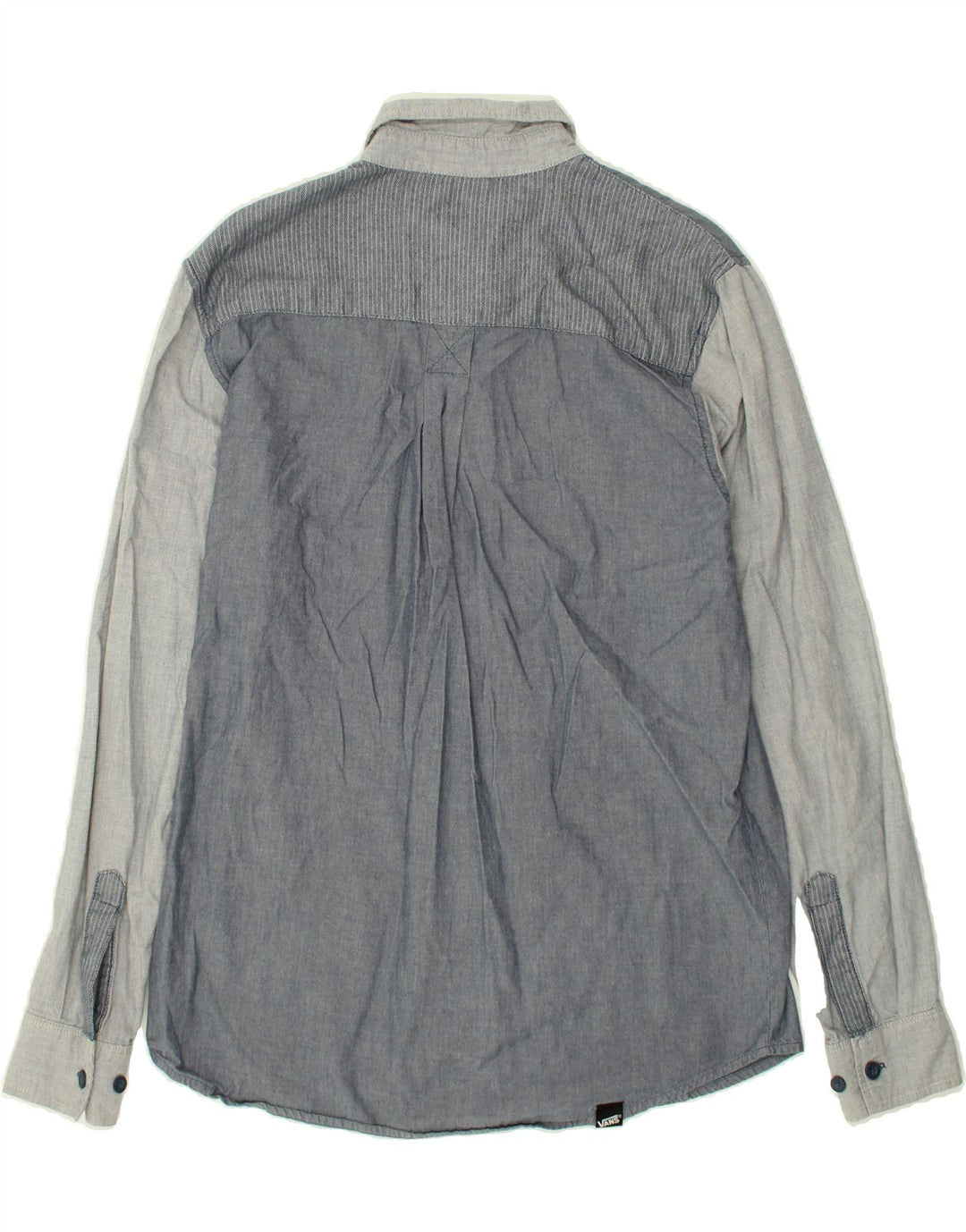 VANS Mens Shirt Medium Blue Colourblock Cotton Vintage Vans and Second-Hand Vans from Messina Hembry 