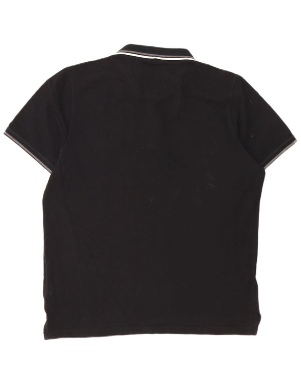 Pierre Cardin Mens Regular Polo Shirt XL Black Cotton