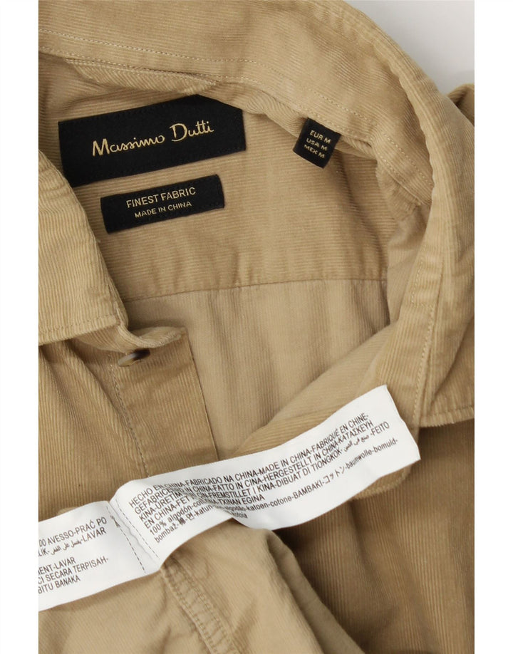 Ανδρικό κοτλέ πουκάμισο Massimo Dutti, Βαμβακερό μεσαίο μπεζ